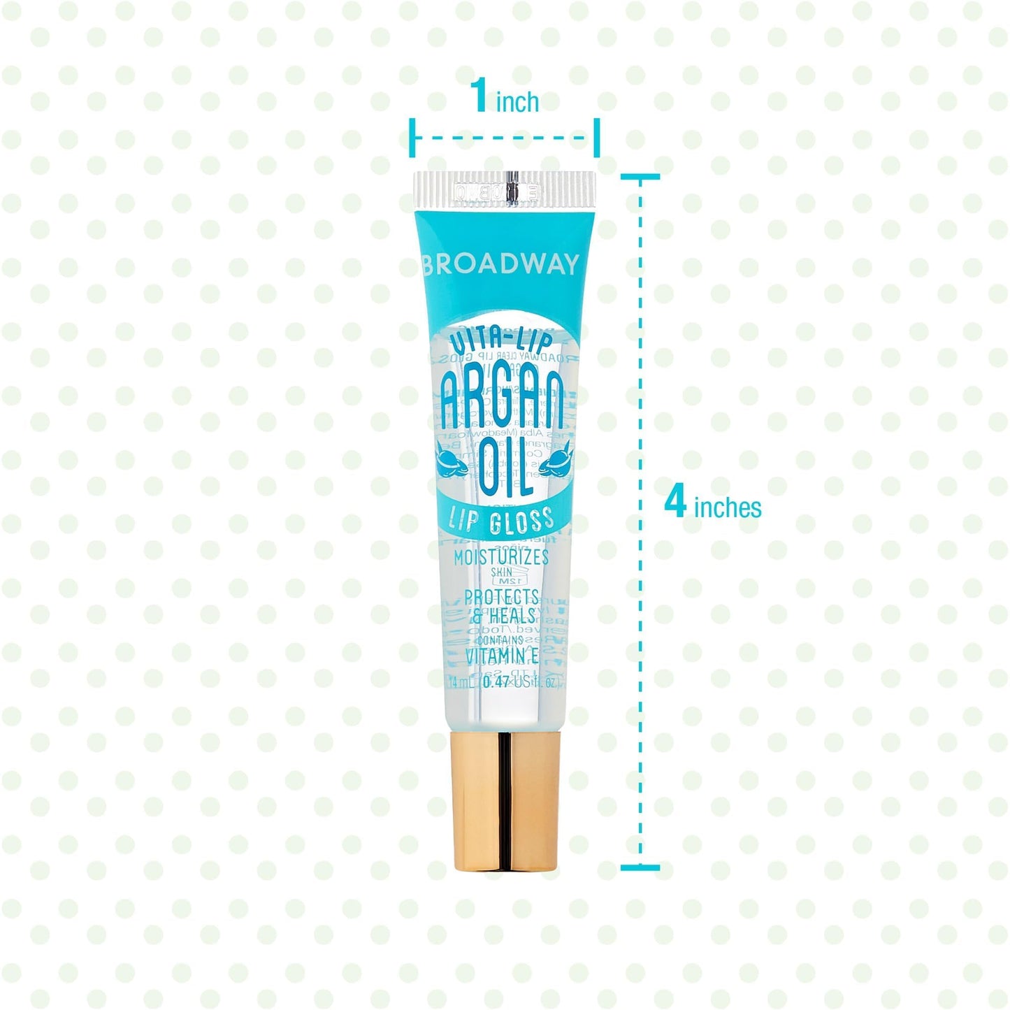 Ruby Kisses Broadway Vita-Lip Clear Lip Gloss (8 Pack), Ultra-Hydrating & Soothing Formula with Vitamins, High-Shine Non-Sticky Finish Lip Balm with Mint, Rosehip, Coconut, Mango, Argan, Honey, Shea