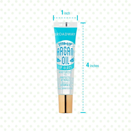 Ruby Kisses Broadway Vita-Lip Clear Lip Gloss (8 Pack), Ultra-Hydrating & Soothing Formula with Vitamins, High-Shine Non-Sticky Finish Lip Balm with Mint, Rosehip, Coconut, Mango, Argan, Honey, Shea