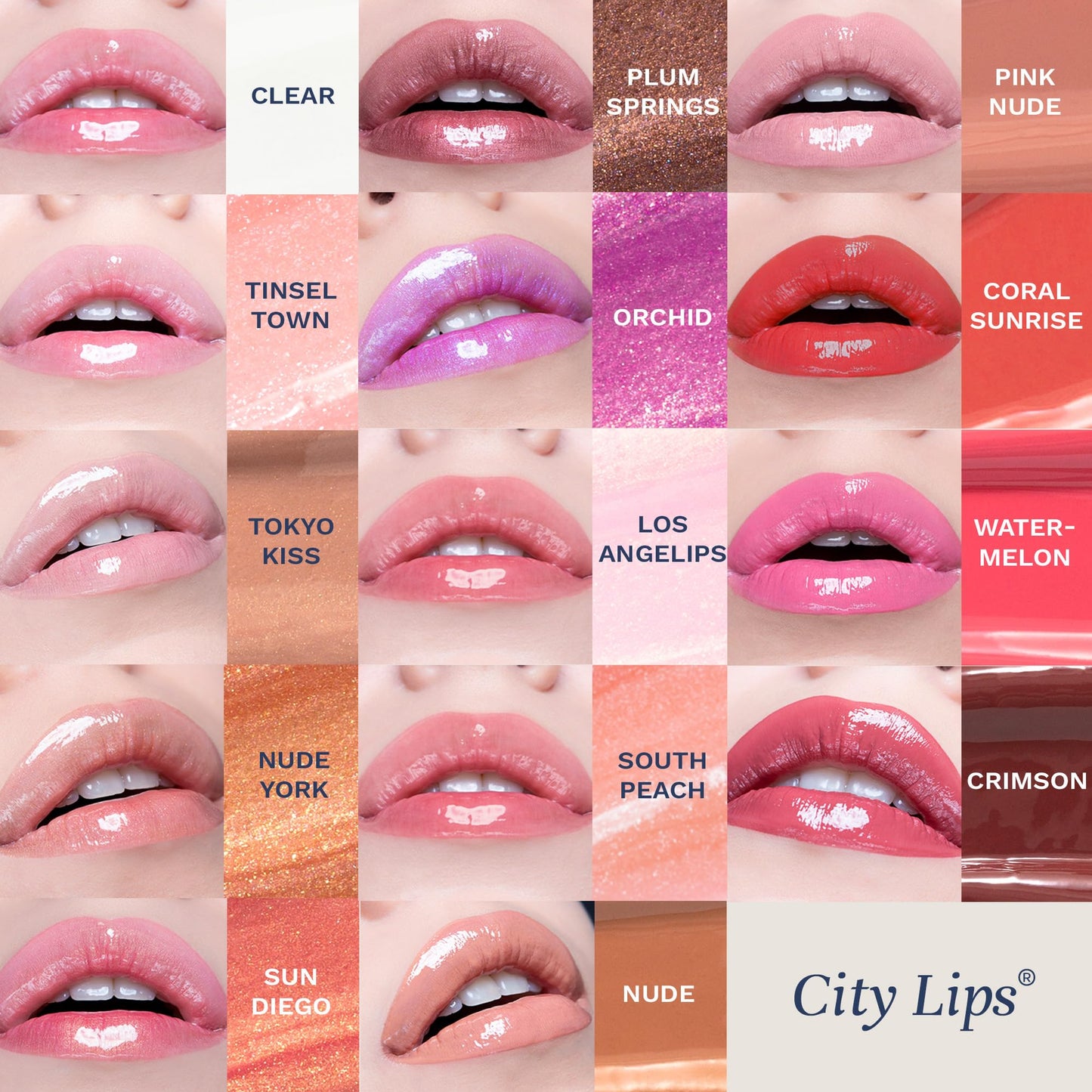 City Beauty City Lips Clear - Plumping Lip Gloss - Hydrate & Volumize - High Shine Lip Plumper - Hyaluronic Acid & Peptides Visibly Smooth Lip Wrinkles - Cruelty-Free (Clear, Pack of 1)