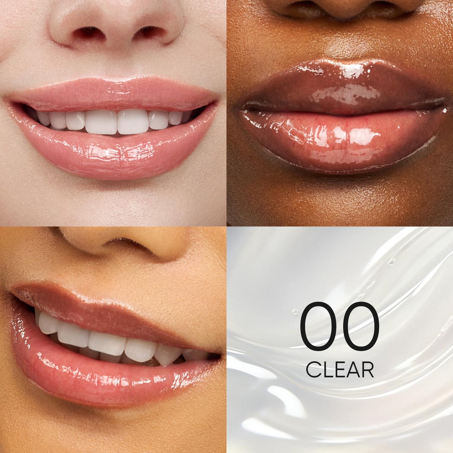 SKINTIFIC Peptide Brightening Lip Serum, Hydrating & Plumping Tinted Lip Gloss, Moisturizing Lip Balm with Polypeptides & Squalane for Glossy Sheer, Smooth Lips(00 Clear)