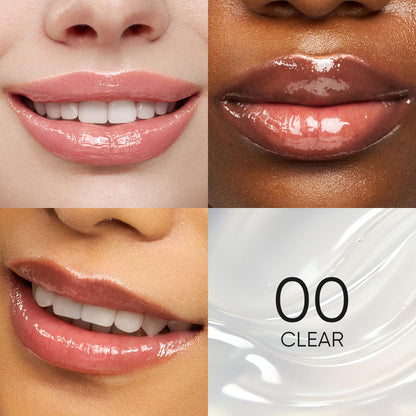 SKINTIFIC Peptide Brightening Lip Serum, Hydrating & Plumping Tinted Lip Gloss, Moisturizing Lip Balm with Polypeptides & Squalane for Glossy Sheer, Smooth Lips(00 Clear)